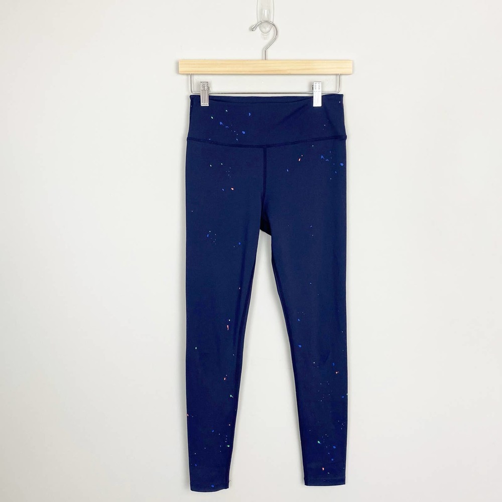 Bandier x Splits59 Navy Blue Paint Splatter Athletic Leggings Size M